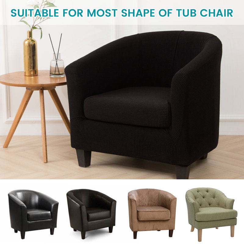 Livego 2Piece Club Removable Couch Box Cushion Arm Chair Slipcover Wayfair